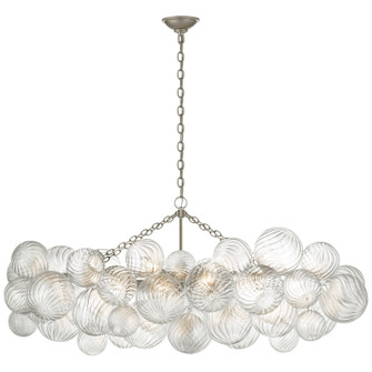 Talia LED Linear Chandelier in Burnished Silver Leaf (268|JN5116BSLCG) Talia LED Linear Chandelier in Burnished Silver Leaf (268|JN5116BSLCG)
