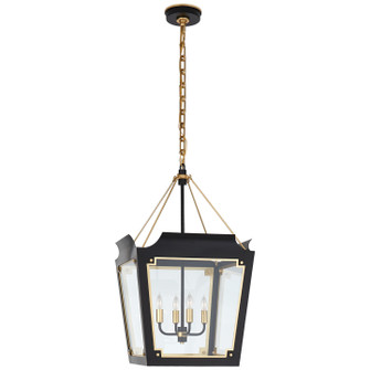 Caddo Four Light Lantern in Matte Black with Gild (268|JN5020MBKGCG)