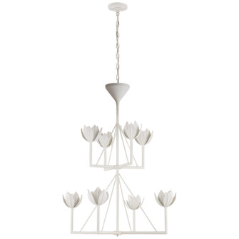 Alberto Eight Light Chandelier in Plaster White (268|JN5005PW)