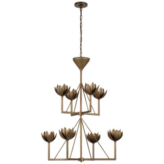 Alberto Eight Light Chandelier in Antique Bronze Leaf (268|JN5005ABL)