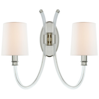 Clarice Two Light Wall Sconce in Acrylic with Polished Nickel (268|JN2030CGPNL)