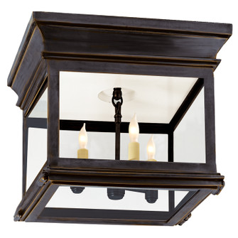 Club Square Three Light Flush Mount in Bronze (268|CHO4310BZCG)