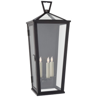 Darlana Outdoor Three Light Wall Lantern in Bronze (268|CHO2792BZCG)