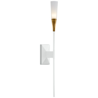 Stellar LED Wall Sconce in Matte White and Antique Brass (268|CHD2601WHT)