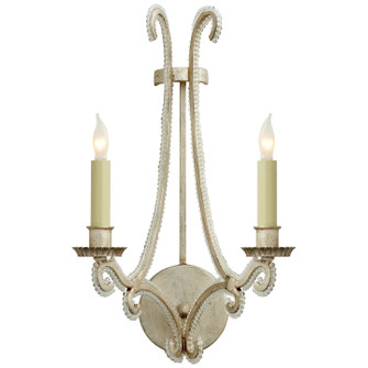 Oslo Two Light Wall Sconce in Burnished Silver Leaf (268|CHD2550BSLCG)