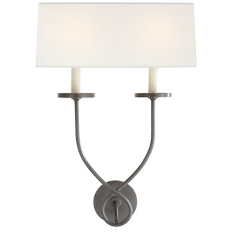 Symmetric Twist Two Light Wall Sconce in Bronze (268|CHD1612BZL)