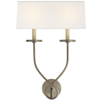 Symmetric Twist Two Light Wall Sconce in Antique Nickel (268|CHD1612ANL)