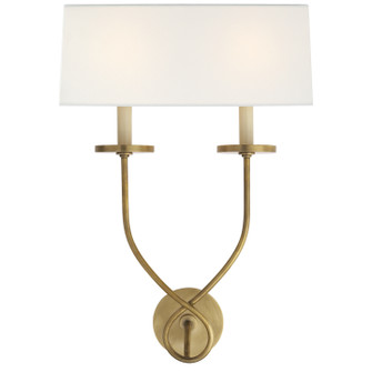 Symmetric Twist Two Light Wall Sconce in Antique-Burnished Brass (268|CHD1612ABL)