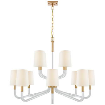 Reagan 12 Light Chandelier in Antique-Burnished Brass and Crystal (268|CHC5904ABCGL) Reagan 12 Light Chandelier in Antique-Burnished Brass and Crystal (268|CHC5904ABCGL)
