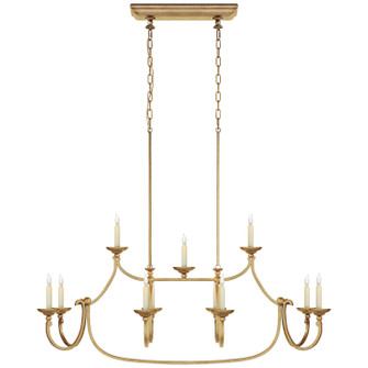 Flemish 11 Light Linear Pendant in Gilded Iron (268|CHC5495GI)