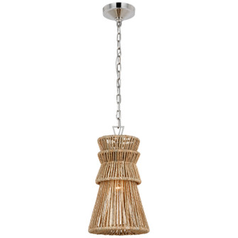 Antigua LED Pendant in Polished Nickel and Natural Abaca (268|CHC5020PNNAB)