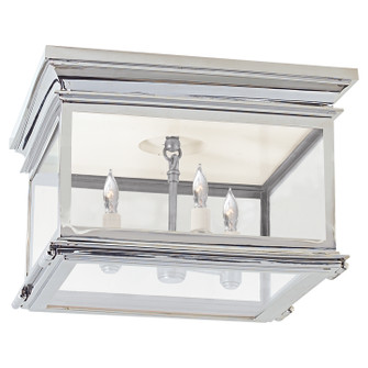 Club Square Three Light Flush Mount in Polished Nickel (268|CHC4129PNCG)