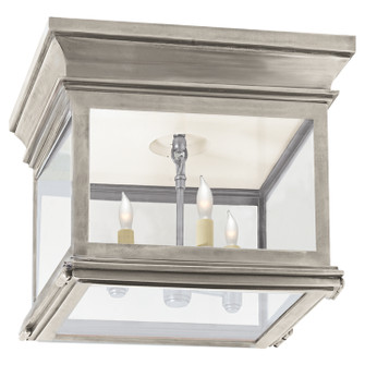 Club Square Three Light Flush Mount in Antique Nickel (268|CHC4128ANCG)