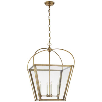 Riverside Four Light Lantern in Antique-Burnished Brass (268|CHC3439ABCG)