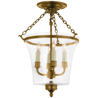 Sussex Bell Jar Four Light Semi-Flush Mount in Antique-Burnished Brass (268|CHC2209AB)