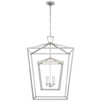 Darlana Double Cage Four Light Lantern in Polished Nickel (268|CHC2199PN)