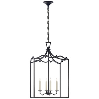 Darlana Fancy Four Light Lantern in Aged Iron (268|CHC2181AI)