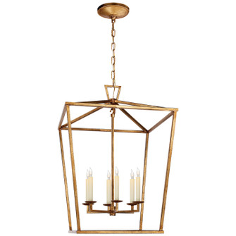 Darlana Six Light Lantern in Gilded Iron (268|CHC2176GI)