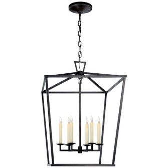 Darlana Six Light Lantern in Aged Iron (268|CHC2176AI)