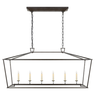 Darlana Six Light Lantern in Aged Iron (268|CHC2166AI)