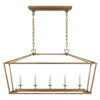 Darlana Five Light Linear Pendant in Gilded Iron (268|CHC2156GI)