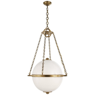 Modern Globe Two Light Lantern in Antique-Burnished Brass (268|CHC2135ABWG)