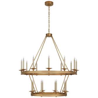 Launceton 20 Light Chandelier in Antique-Burnished Brass (268|CHC1607AB)