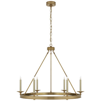 Launceton Six Light Chandelier in Antique-Burnished Brass (268|CHC1601AB)