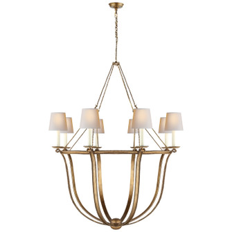 Lancaster Eight Light Chandelier in Gilded Iron (268|CHC1577GINP)