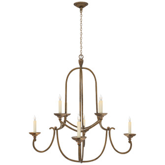 Flemish Eight Light Chandelier in Gilded Iron (268|CHC1494GI)