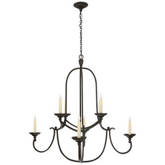 Flemish Eight Light Chandelier in Aged Iron (268|CHC1494AI)