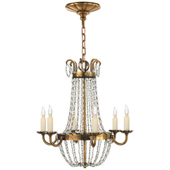 Paris Flea Market Six Light Chandelier in Antique-Burnished Brass (268|CHC1407ABSG)