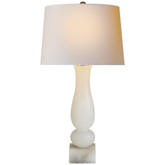 Contemporary Balustrade One Light Table Lamp in Alabaster (268|CHA8646ALBNP)