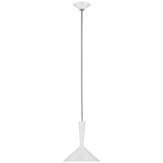 Rosetta LED Pendant in Matte White and Polished Nickel (268|ARN5540WHTPN)