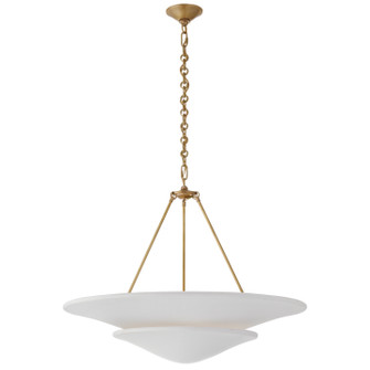 Mollino Six Light Chandelier in Hand-Rubbed Antique Brass (268|ARN5427HABPW)