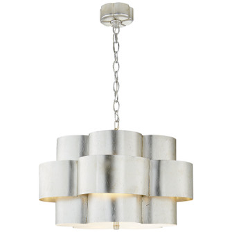 Arabelle Five Light Pendant in Burnished Silver Leaf (268|ARN5306BSL)