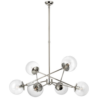 Turenne Six Light Chandelier in Polished Nickel (268|ARN5262PNCG)