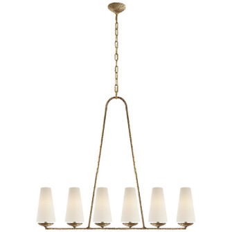 Fontaine Six Light Chandelier in Gilded Plaster (268|ARN5201GPL)