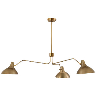 Charlton Three Light Chandelier in Hand-Rubbed Antique Brass (268|ARN5006HAB)