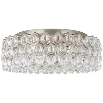 Liscia Six Light Flush Mount in Burnished Silver Leaf (268|ARN4172BSLCG)