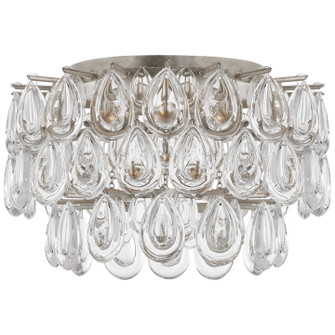 Liscia Three Light Flush Mount in Burnished Silver Leaf (268|ARN4170BSLCG)