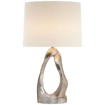 Cannes Table One Light Table Lamp in Burnished Silver Leaf (268|ARN3100BSLL)