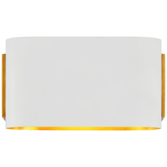 Nella LED Wall Sconce in Hand-Rubbed Antique Brass and Plaster White (268|ARN2442HABPW)