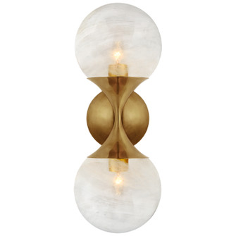 Cristol Two Light Wall Sconce in Hand-Rubbed Antique Brass (268|ARN2405HABWG)