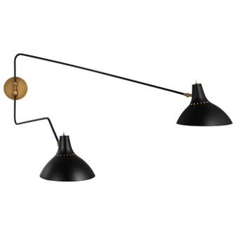Charlton Two Light Wall Sconce in Black (268|ARN2072BLK)
