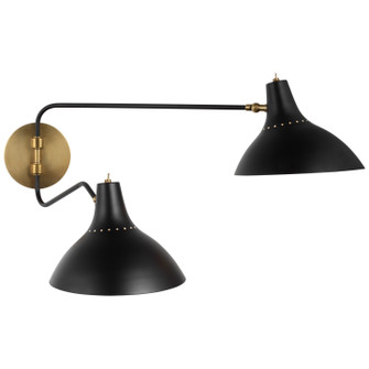 Charlton Two Light Wall Sconce in Black (268|ARN2071BLK)