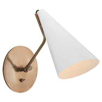 Clemente One Light Wall Sconce in Plaster White (268|ARN2024HABWHT)