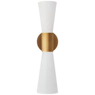 Clarkson Two Light Wall Sconce in Hand-Rubbed Antique Brass (268|ARN2009HABWHT)