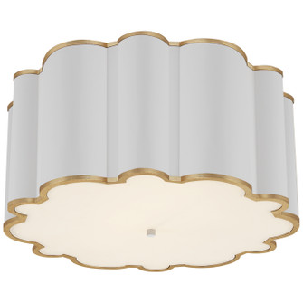 Markos Four Light Flush Mount in White with Gild (268|AH4021WHTGFA)