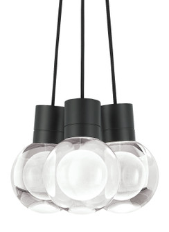 Mina LED Pendant in Black (182|700TDMINAP3CBBLEDWD)